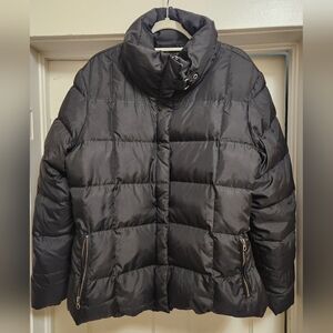 Eddie Bauer Black Goose Down Puffer Jacket 700 Fill EB700 Women's XL